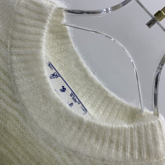 Off-White Classic Cross Arrows Loose Slouchy Green Sweater - Picture 5 of 9